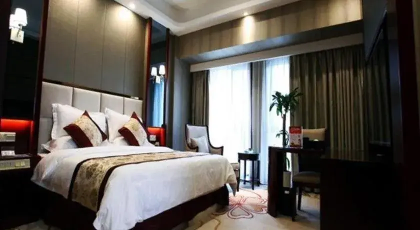Bed in GreenTree Eastern Zigong Huashang International City Huichuan Road Hotel Bed in GreenTree Eastern Zigong Huashang International City Huichuan Road Hotel