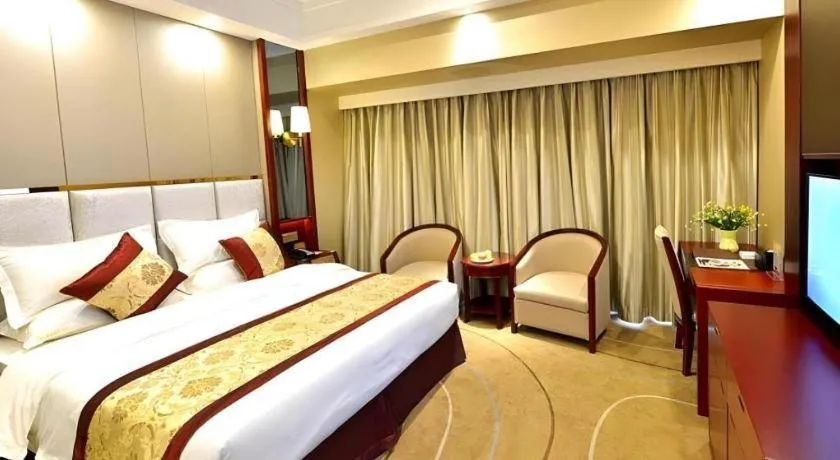 Bed in GreenTree Eastern Zigong Huashang International City Huichuan Road Hotel
