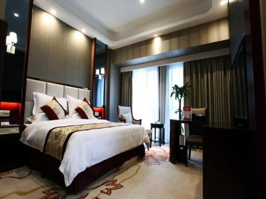 Bed in GreenTree Eastern Zigong Huashang International City Huichuan Road Hotel Bed in GreenTree Eastern Zigong Huashang International City Huichuan Road Hotel