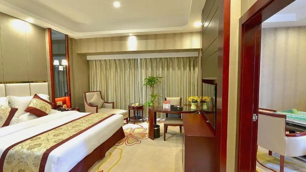 Bed in GreenTree Eastern Zigong Huashang International City Huichuan Road Hotel
