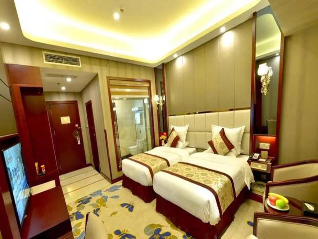 Bed in GreenTree Eastern Zigong Huashang International City Huichuan Road Hotel