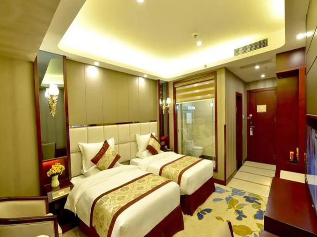 Bed in GreenTree Eastern Zigong Huashang International City Huichuan Road Hotel