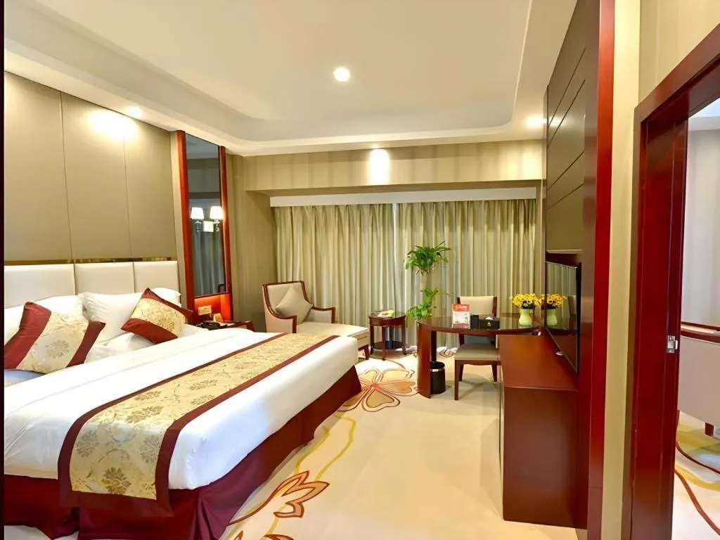 Bed in GreenTree Eastern Zigong Huashang International City Huichuan Road Hotel