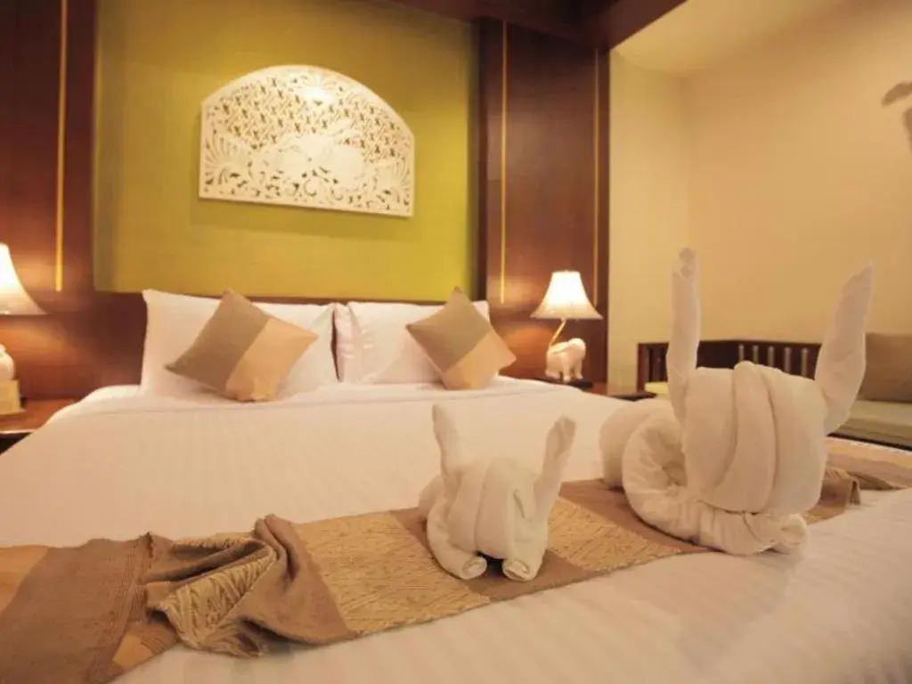 Bed in Wiangkaew Hotel Bed in Wiangkaew Hotel