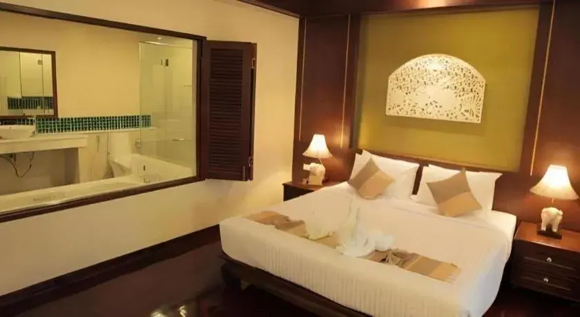 Bed in Wiangkaew Hotel Bed in Wiangkaew Hotel