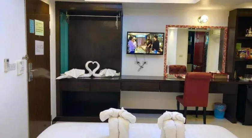 Bed in Samranchaykhong Hotel Bed in Samranchaykhong Hotel