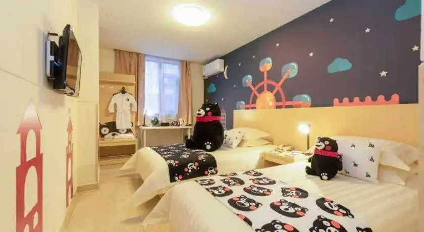 Bed in Jinjiang Inn Guangzhou Liwan Caihongqiao Metro Station Bed in Jinjiang Inn Guangzhou Liwan Caihongqiao Metro Station