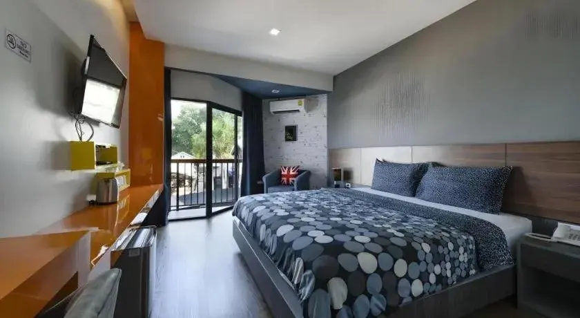 Bed in The Loft Seaside Sriracha Hotel Bed in The Loft Seaside Sriracha Hotel