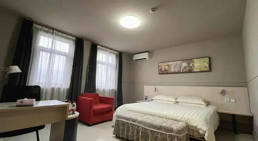 Bed in Jinjiang Inn Yueyang Railway Station Bed in Jinjiang Inn Yueyang Railway Station