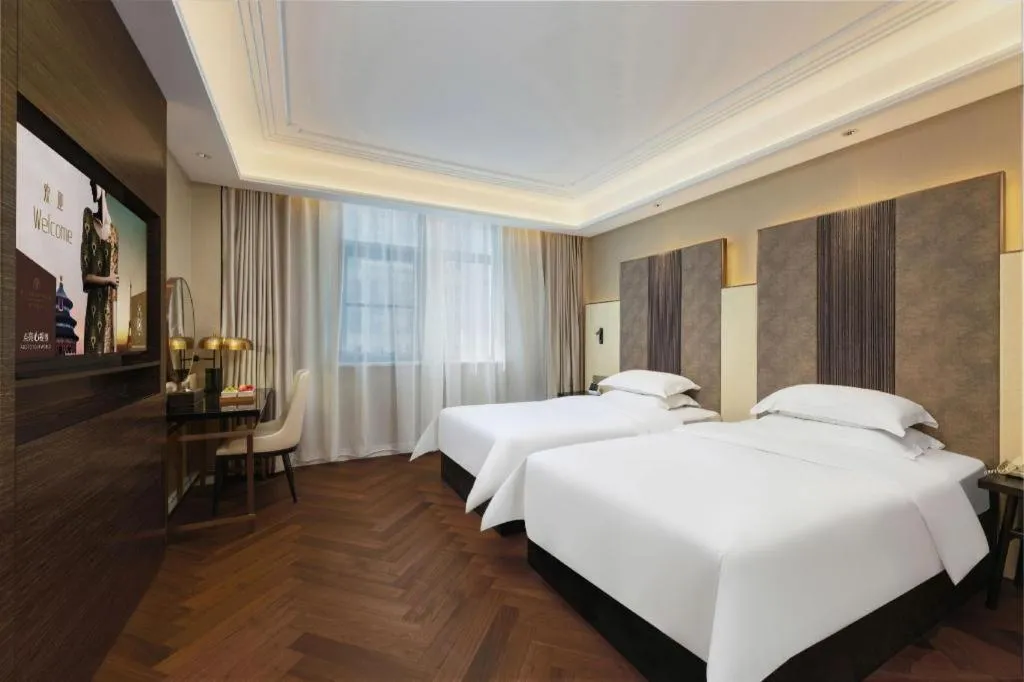 Bed in Metropolo Hotel Hefei Baohe Wandabao Park Metro Station