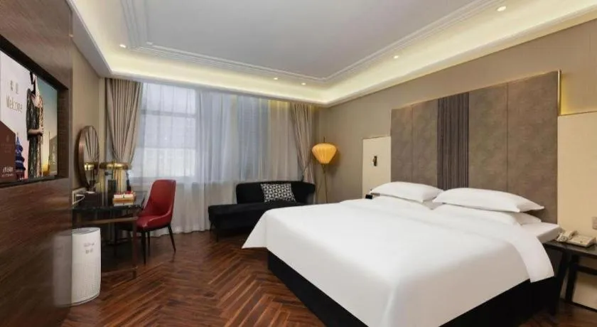 Bed in Metropolo Hotel Hefei Baohe Wandabao Park Metro Station