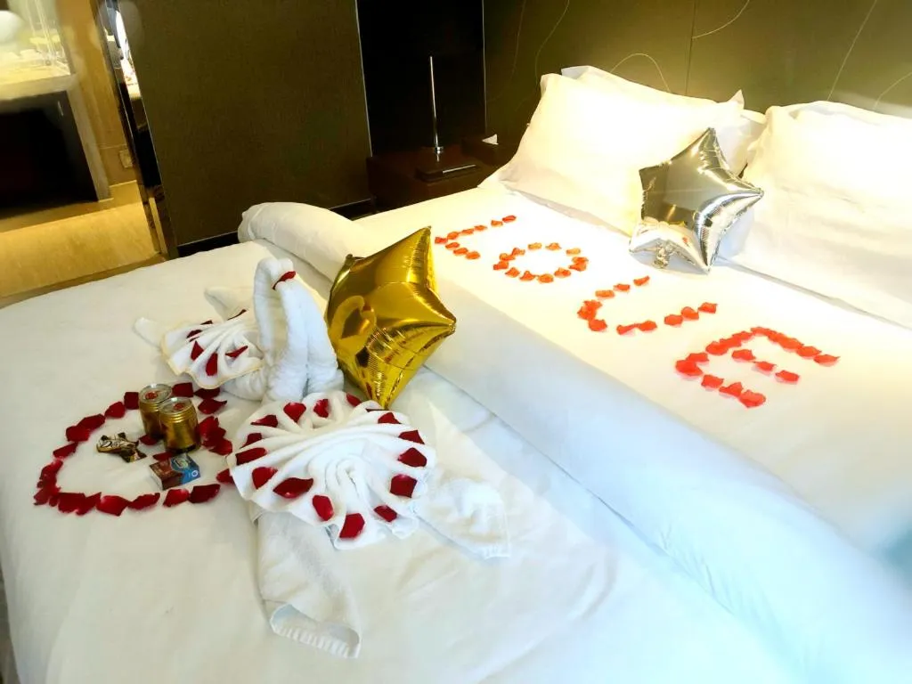 Bed in Metropolo Hotel Hefei Baohe Wandabao Park Metro Station