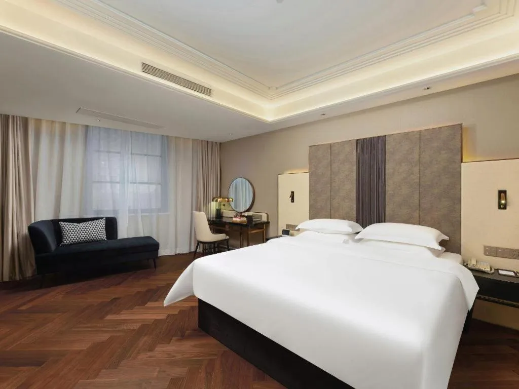 Bed in Metropolo Hotel Hefei Baohe Wandabao Park Metro Station