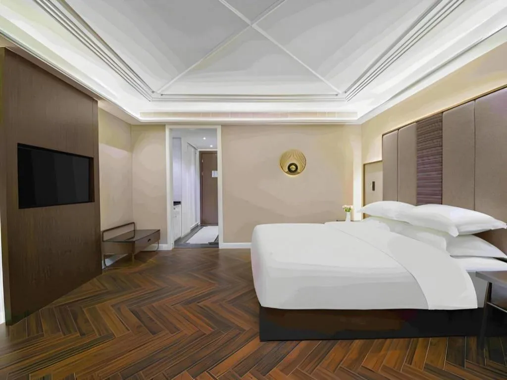 Bed in Metropolo Hotel Hefei Baohe Wandabao Park Metro Station