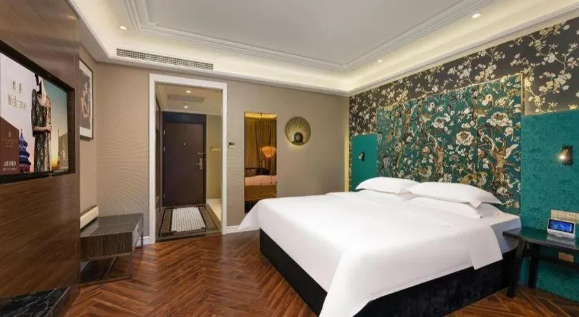 Bed in Metropolo Hotel Hefei Baohe Wandabao Park Metro Station