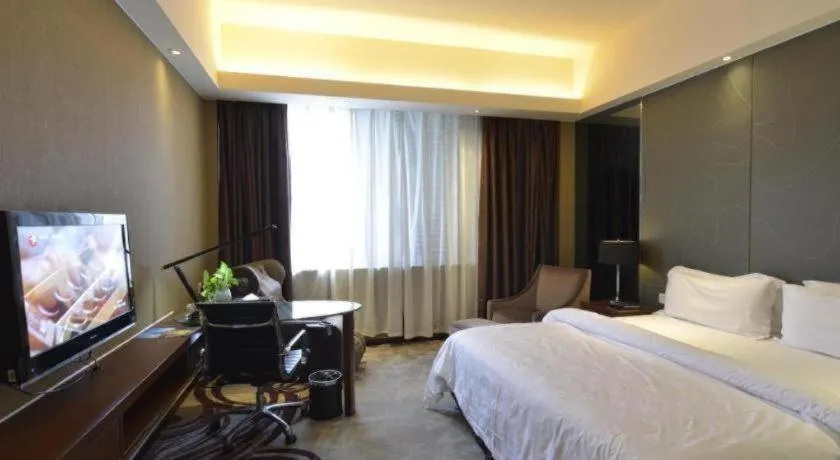 Bed in Metropolo Hotel Hefei Baohe Wandabao Park Metro Station