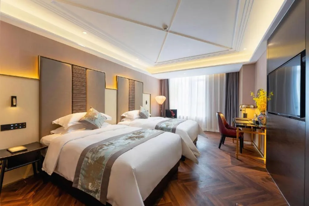 Bed in Metropolo Hotel Hefei Baohe Wandabao Park Metro Station