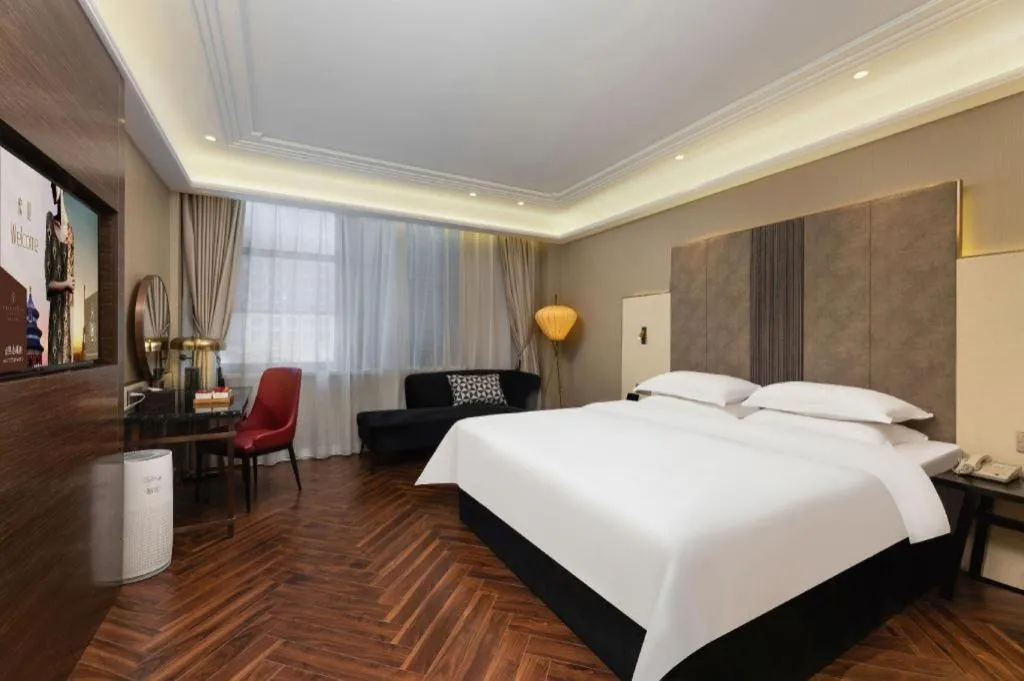 Bed in Metropolo Hotel Hefei Baohe Wandabao Park Metro Station