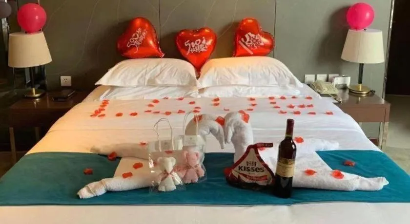 Bed in Metropolo Hotel Hefei Baohe Wandabao Park Metro Station