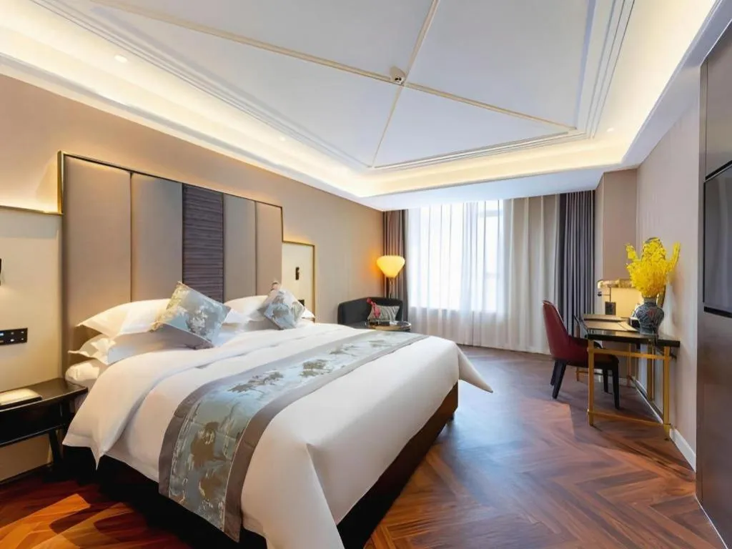 Bed in Metropolo Hotel Hefei Baohe Wandabao Park Metro Station