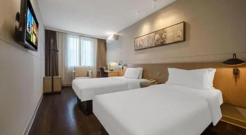 Bed in Jinjiang Inn Select Shanghai Expo Park Dezhou Road Bed in Jinjiang Inn Select Shanghai Expo Park Dezhou Road
