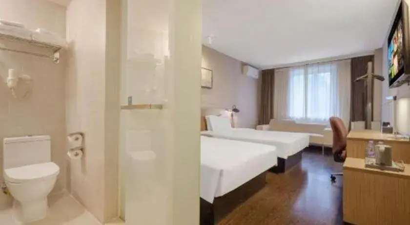 Bed in Jinjiang Inn Select Shanghai Expo Park Dezhou Road Bed in Jinjiang Inn Select Shanghai Expo Park Dezhou Road