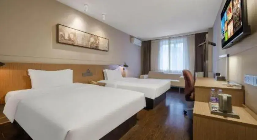Bed in Jinjiang Inn Select Shanghai Expo Park Dezhou Road Bed in Jinjiang Inn Select Shanghai Expo Park Dezhou Road