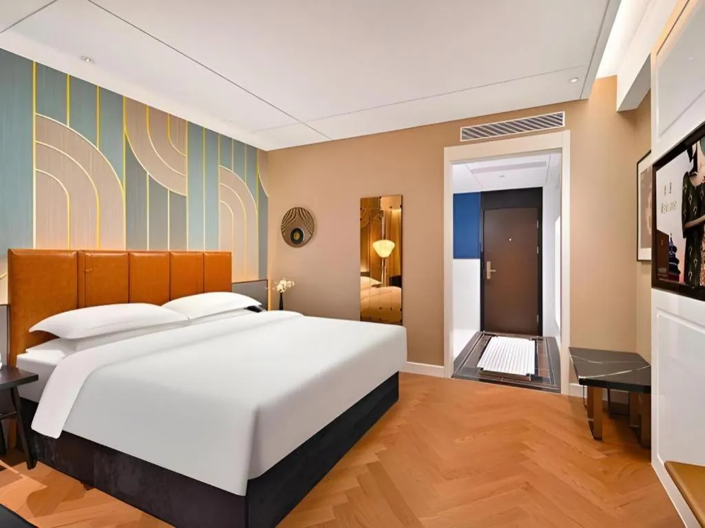 Bed in Jinjiang Metropolo Shaoxing Keqiao Wanda Plaza