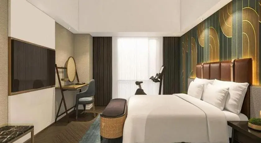 Bed in Jinjiang Metropolo Hotel - Ningde Wanda Plaza Bed in Jinjiang Metropolo Hotel - Ningde Wanda Plaza