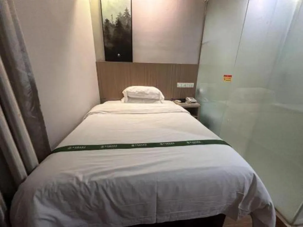 Bed in GreenTree Inn Shenzhen Guanggang Port Futian South Road Express Hotel
