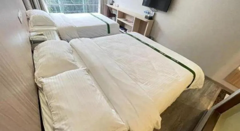 Bed in GreenTree Inn Shenzhen Guanggang Port Futian South Road Express Hotel