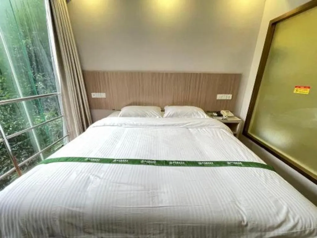 Bed in GreenTree Inn Shenzhen Guanggang Port Futian South Road Express Hotel