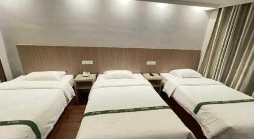 Bed in GreenTree Inn Shenzhen Guanggang Port Futian South Road Express Hotel
