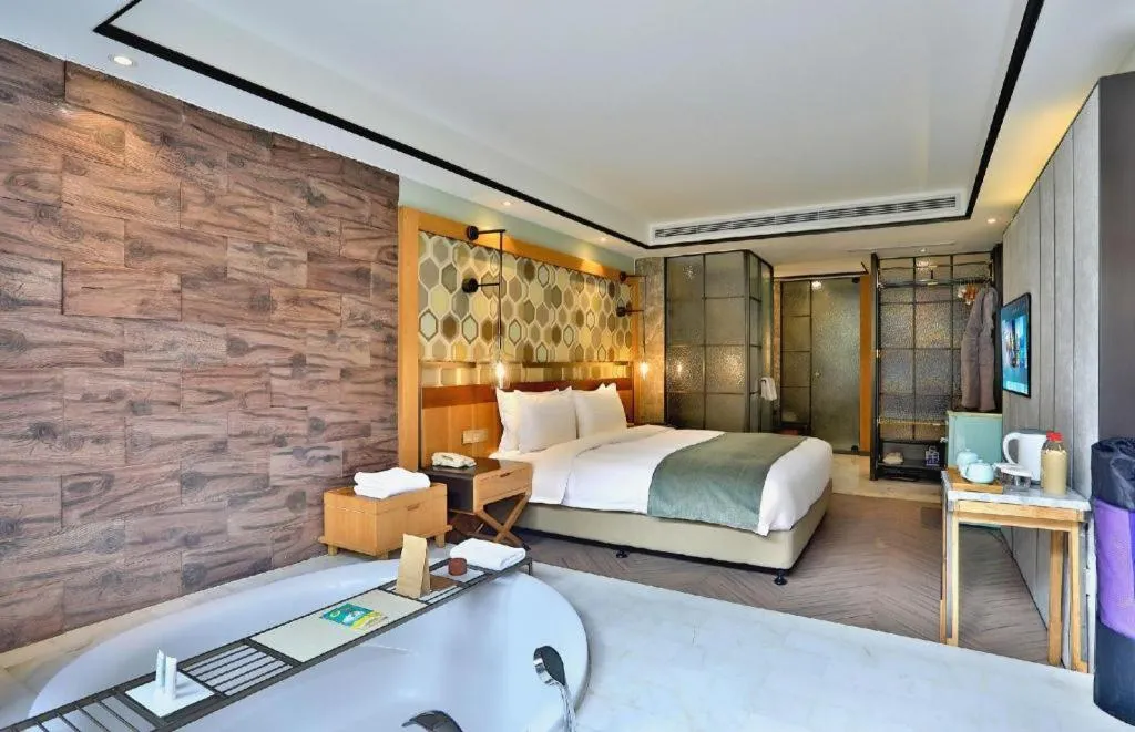 Bed in Hangzhou Cosy Park Hotel