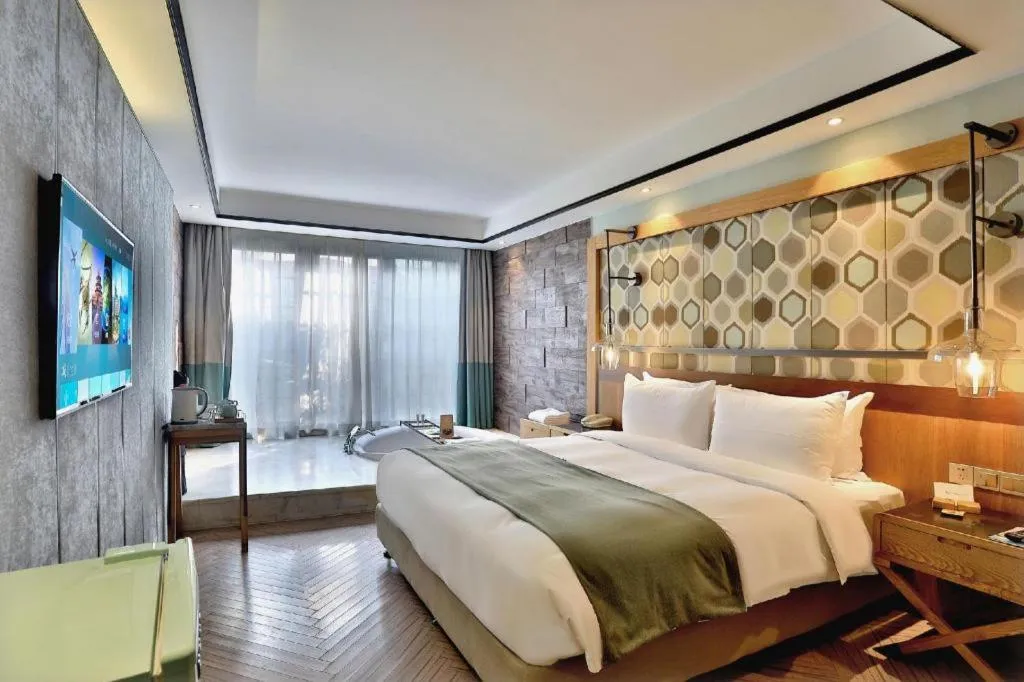 Bed in Hangzhou Cosy Park Hotel