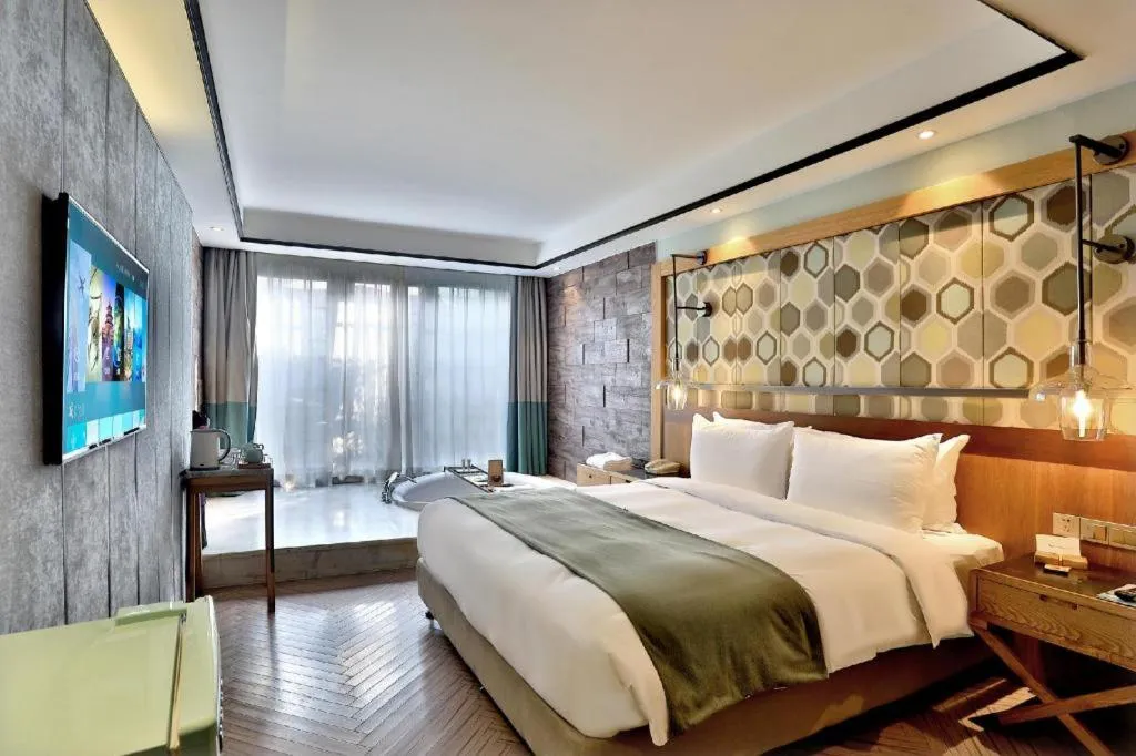 Bed in Hangzhou Cosy Park Hotel