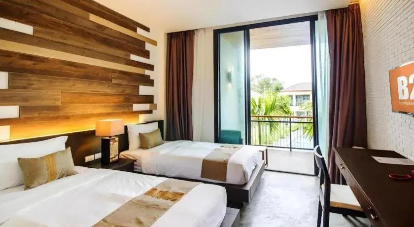 Bed in B2 Pai Premier Resort Bed in B2 Pai Premier Resort