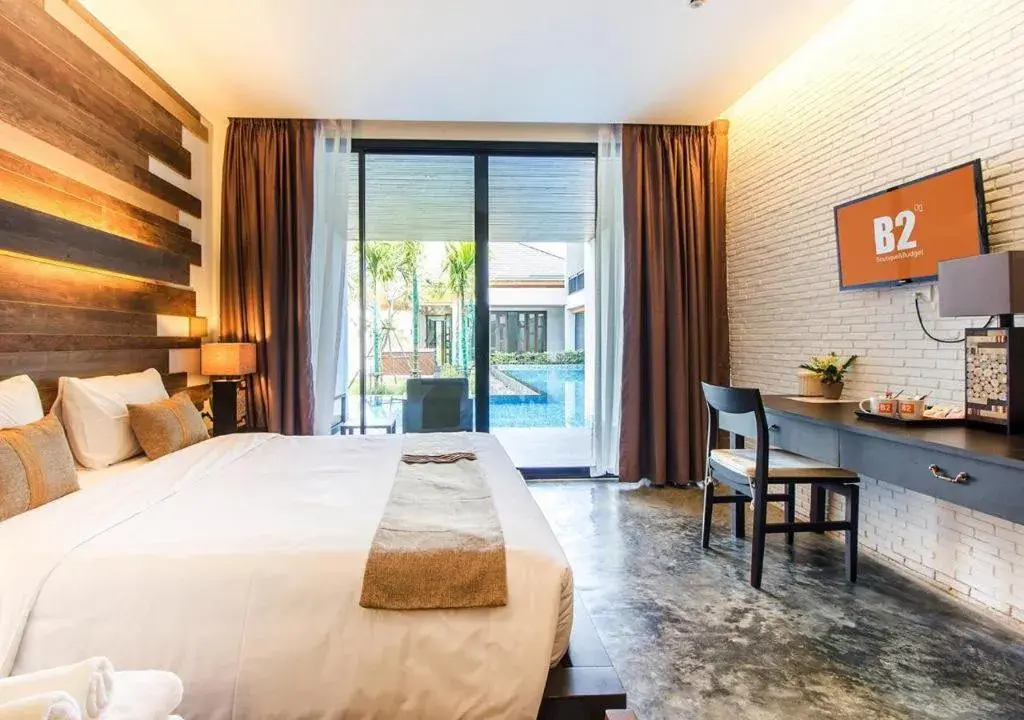 Bed in B2 Pai Premier Resort Bed in B2 Pai Premier Resort