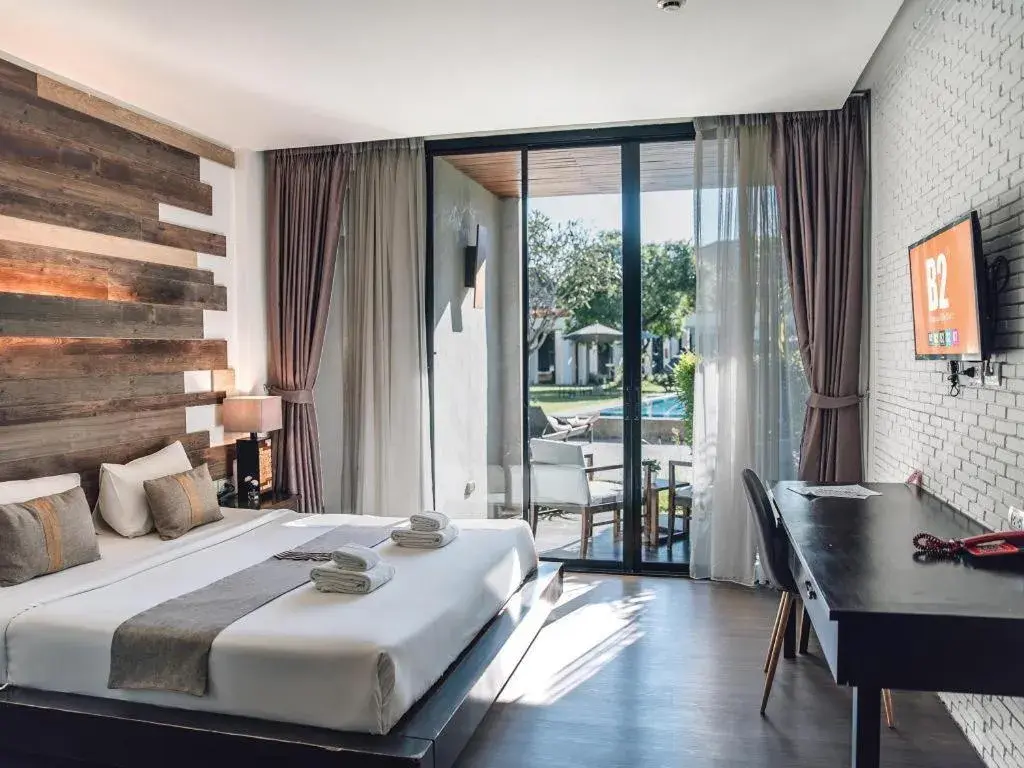 Bed in B2 Pai Premier Resort Bed in B2 Pai Premier Resort