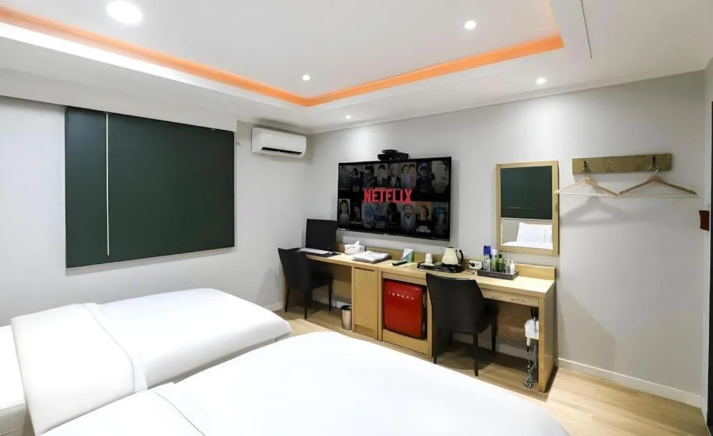 Bed in Hotel Primo Daejeon