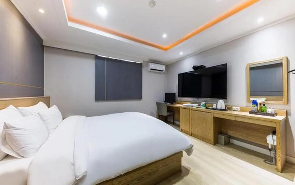 Bed in Hotel Primo Daejeon
