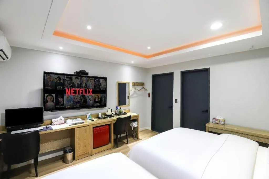 Bed in Hotel Primo Daejeon