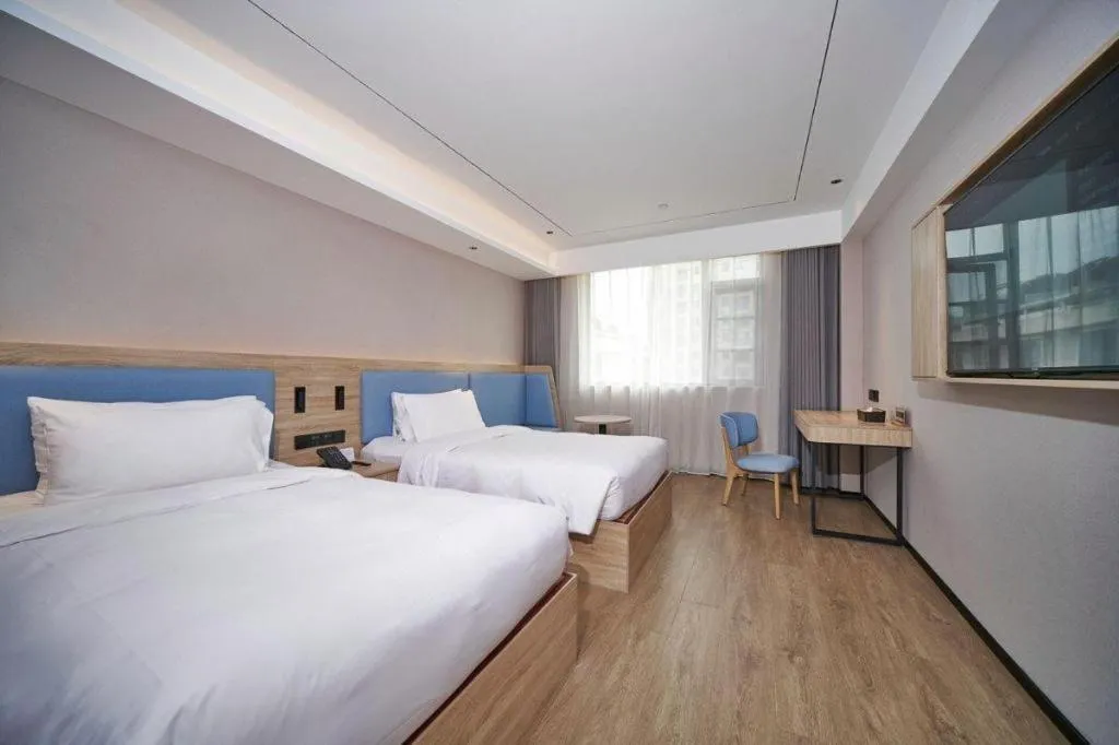 Bed in GreenTree Inn Hangzhou Linan Wanma Road Express Hotel