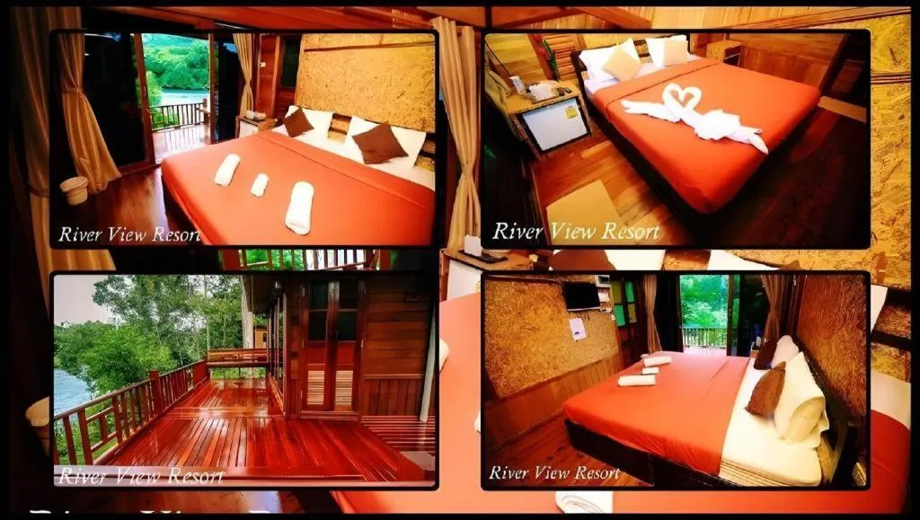 Bed in River View Resort At Chaewlan
