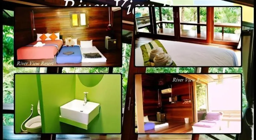 Bed in River View Resort At Chaewlan