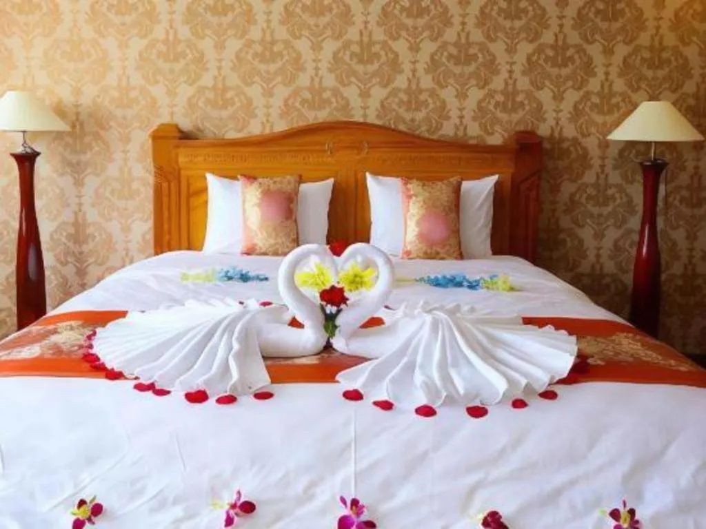 Bed in New Palace Bac Lieu Hotel