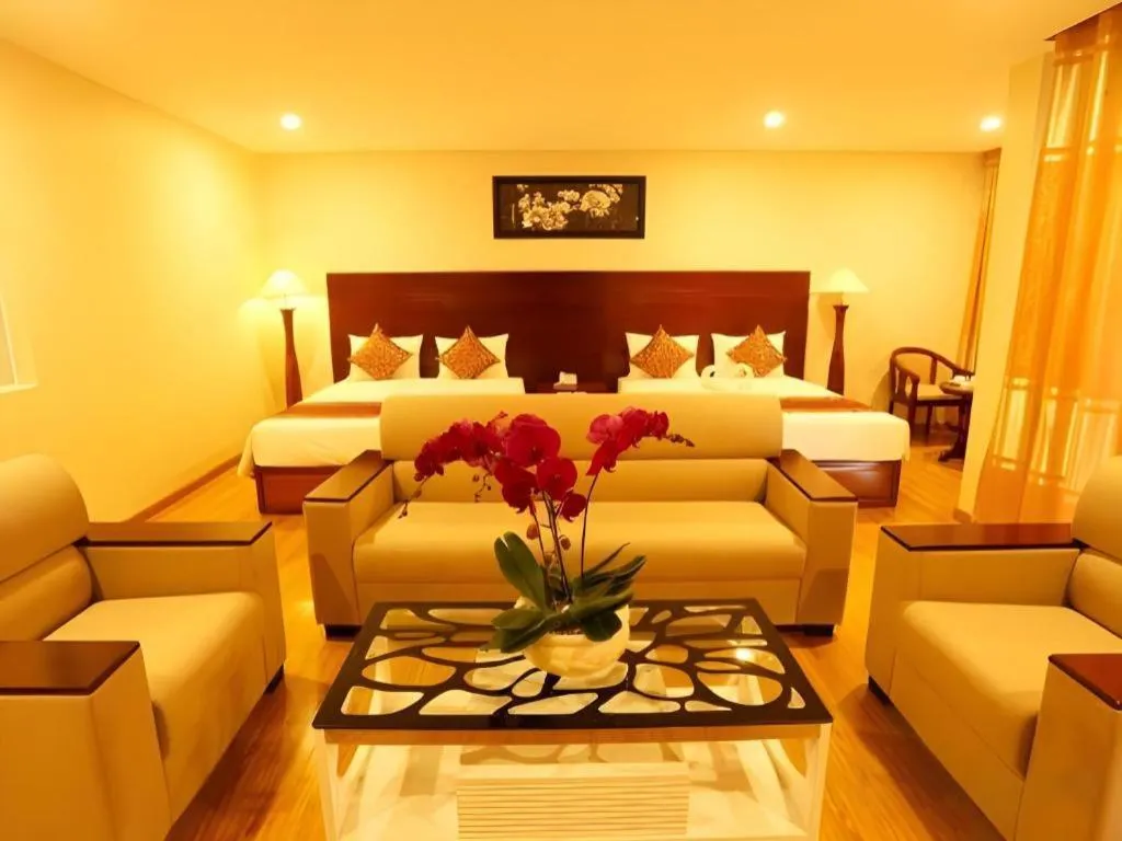 Bed in New Palace Bac Lieu Hotel