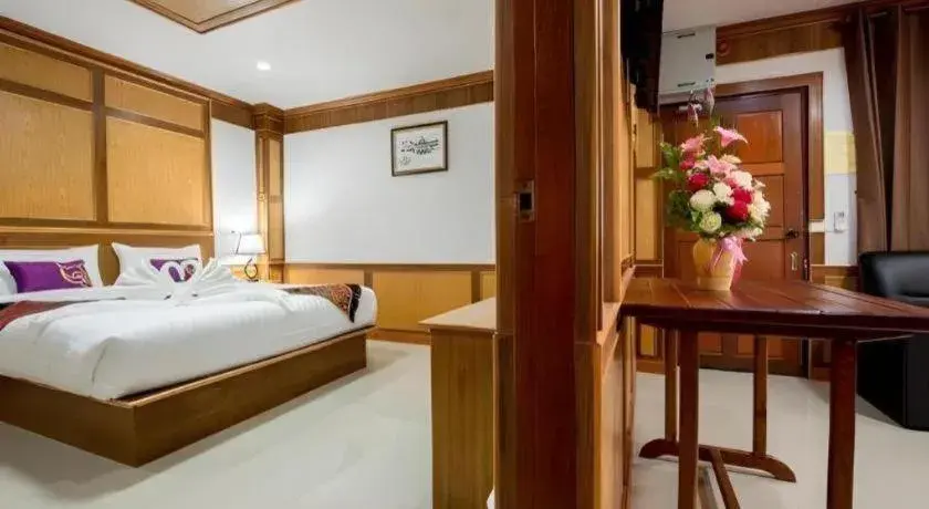 Bed in Thatphanom View Hotel Nakhon Bed in Thatphanom View Hotel Nakhon