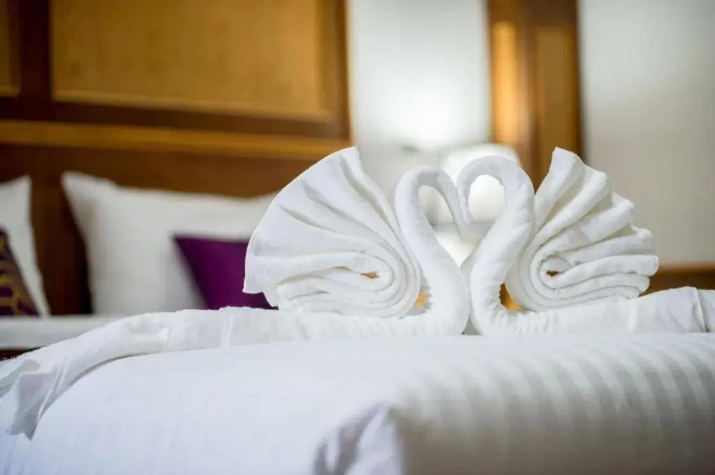 Bed in Thatphanom View Hotel Nakhon Bed in Thatphanom View Hotel Nakhon