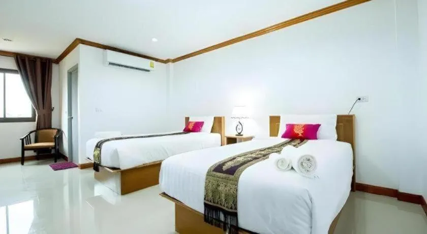 Bed in Thatphanom View Hotel Nakhon